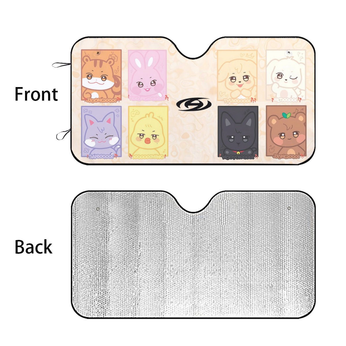 Ateez Aniteez Car Sun Shade - Now in 3 sizes! Windshield cover - Window visor - Gift for ATINY, Car Sunshade - K - Pop Car - Beyond The Shoppe