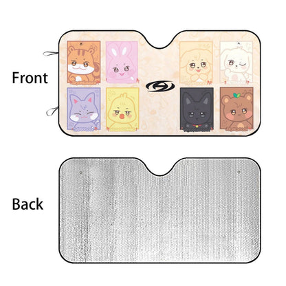 Ateez Aniteez Car Sun Shade - Now in 3 sizes! Windshield cover - Window visor - Gift for ATINY, Car Sunshade - K - Pop Car - Beyond The Shoppe
