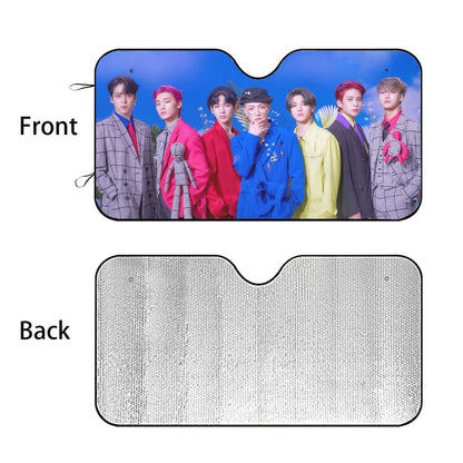 Ateez Aniteez Car Windshield Sun Shade - Car sun visor - Car sun blocker - Windshield heat shield - Auto sunshade - Beyond The Shoppe
