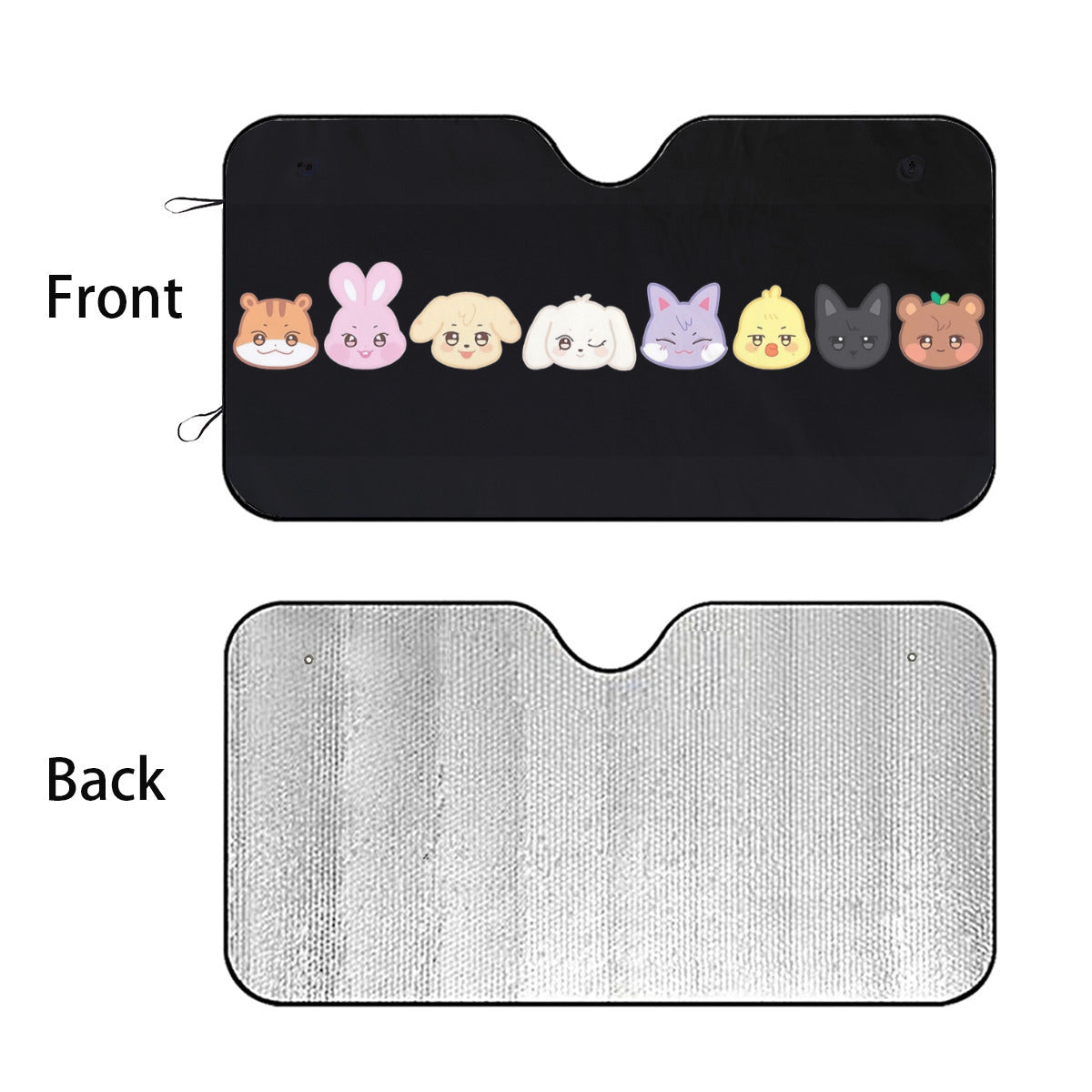 Ateez Aniteez Car Windshield Sun Shade - Car sun visor - Car sun blocker - Windshield heat shield - Auto sunshade - Beyond The Shoppe