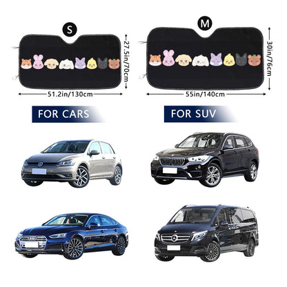 Ateez Aniteez Car Windshield Sun Shade - Car sun visor - Car sun blocker - Windshield heat shield - Auto sunshade - Beyond The Shoppe