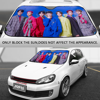 Ateez Aniteez Car Windshield Sun Shade - Car sun visor - Car sun blocker - Windshield heat shield - Auto sunshade - Beyond The Shoppe