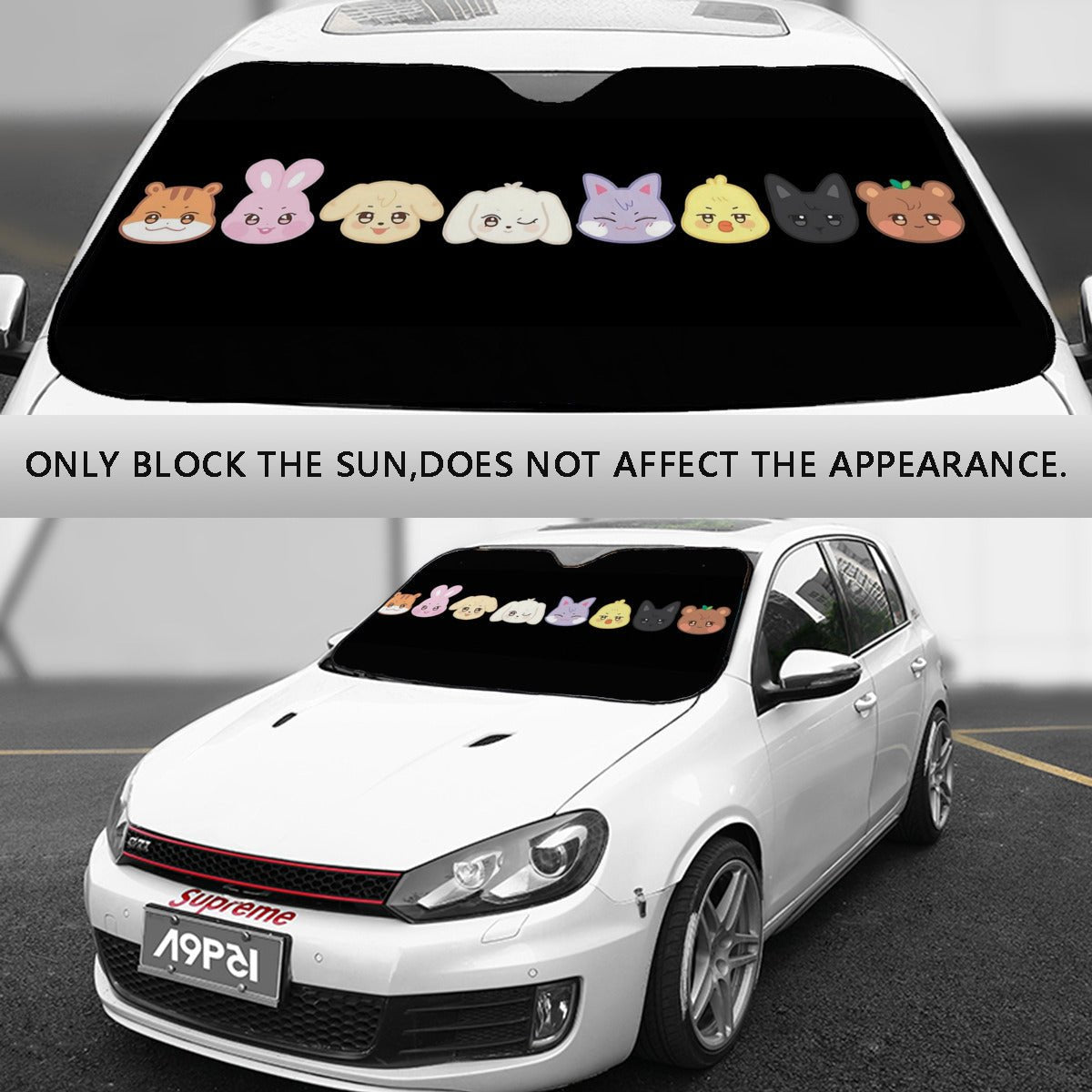 Ateez Aniteez Car Windshield Sun Shade - Car sun visor - Car sun blocker - Windshield heat shield - Auto sunshade - Beyond The Shoppe