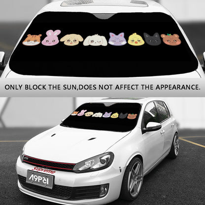 Ateez Aniteez Car Windshield Sun Shade - Car sun visor - Car sun blocker - Windshield heat shield - Auto sunshade - Beyond The Shoppe