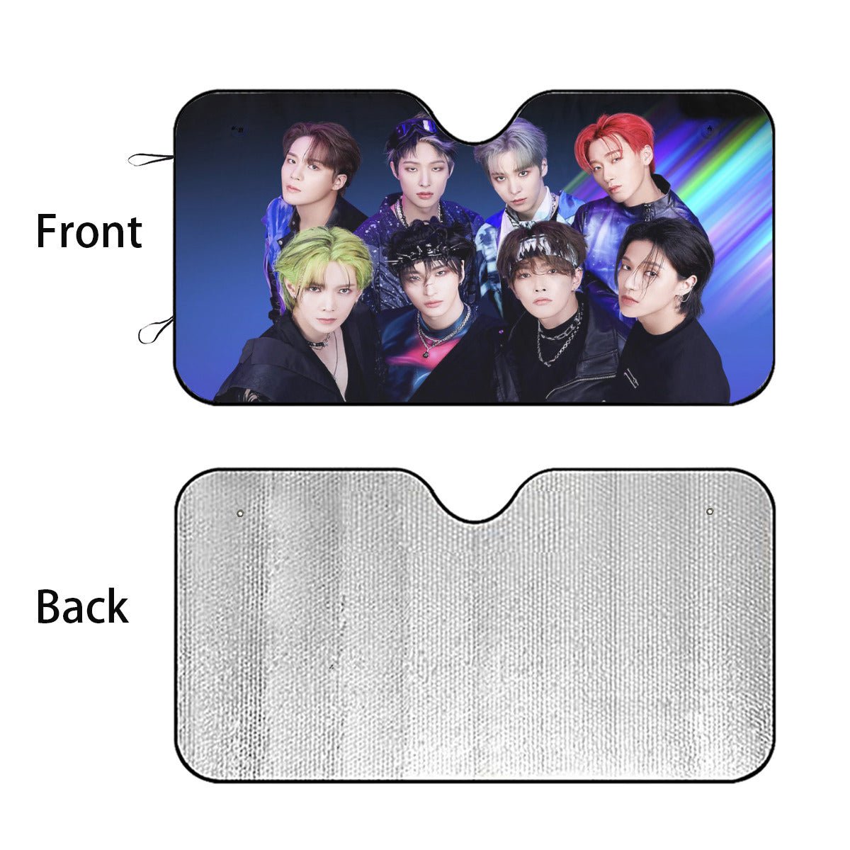 Ateez - Aniteez Car Windshield Sun Shade - Car sun visor - Car sun blocker - Windshield heat shield - Auto sunshade - Beyond The Shoppe