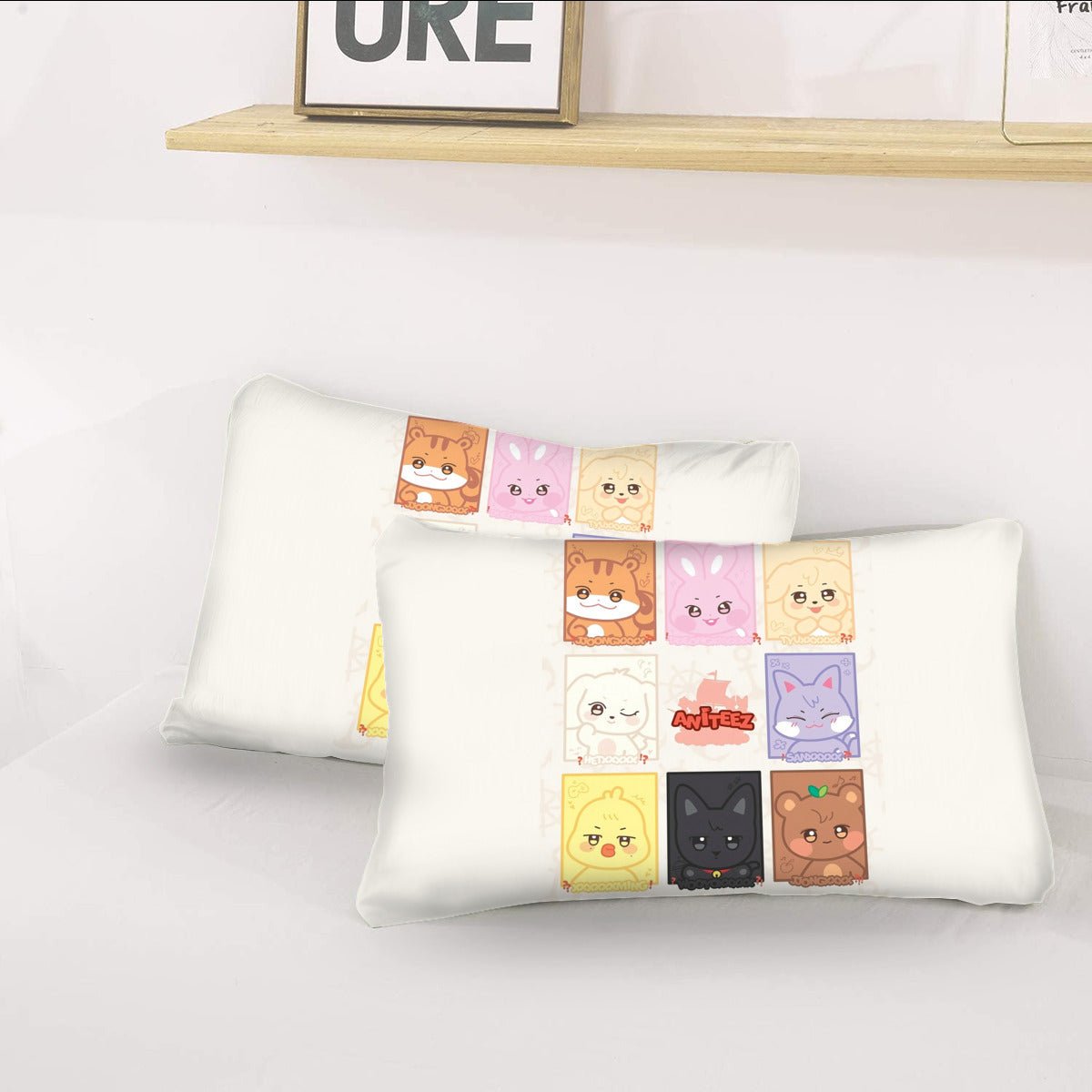 Ateez - Aniteez Character Themed Bedding - 3 piece set! Duvet set with 2 pillows! - Beyond The Shoppe