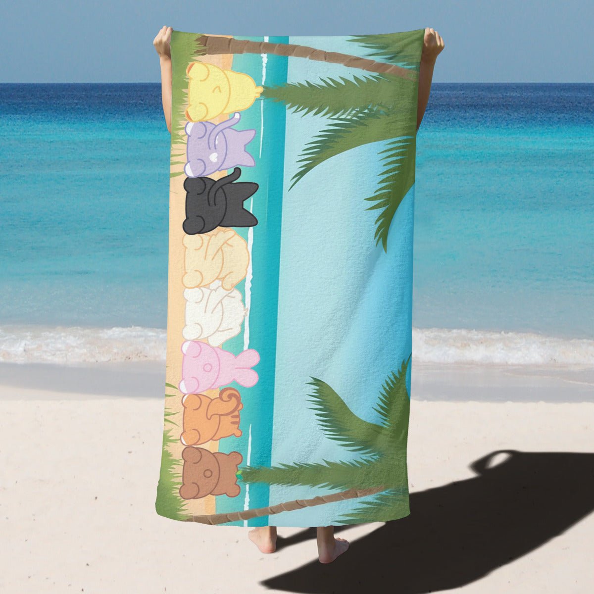 Ateez Aniteez Cute Butts on the Beach Beach towel - Pool Towel - Oversized bath towel - Beyond The Shoppe