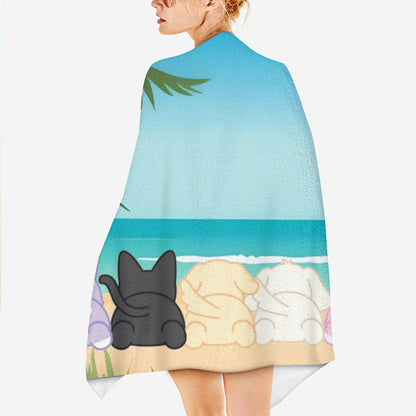 Ateez Aniteez Cute Butts on the Beach Beach towel - Pool Towel - Oversized bath towel - Beyond The Shoppe