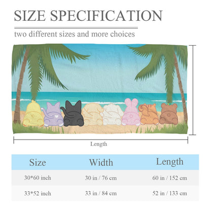 Ateez Aniteez Cute Butts on the Beach Beach towel - Pool Towel - Oversized bath towel - Beyond The Shoppe