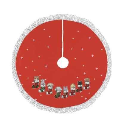 Ateez - Aniteez Holiday Tree Skirt – Plush Christmas Tree Skirt - Soft, Cozy & Festive Decor - Beyond The Shoppe