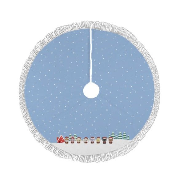 Ateez - Aniteez Holiday Tree Skirt – Plush Christmas Tree Skirt - Soft, Cozy & Festive Decor - Beyond The Shoppe