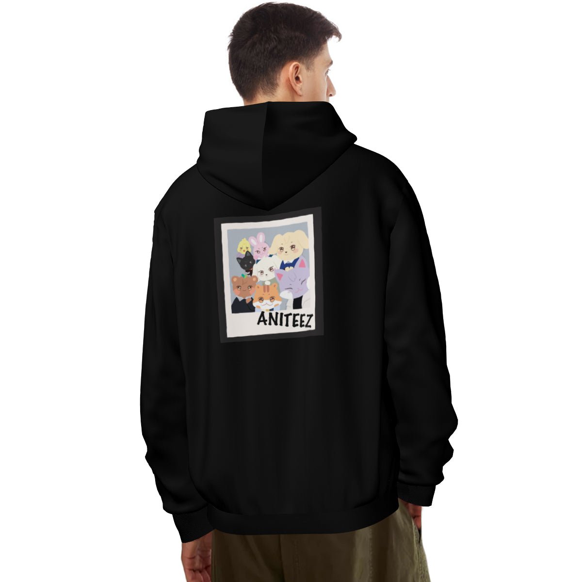 Ateez - Aniteez Light weight Black Hoodie Sweatshirt with pockets – Fanmade K - pop Apparel - Beyond The Shoppe