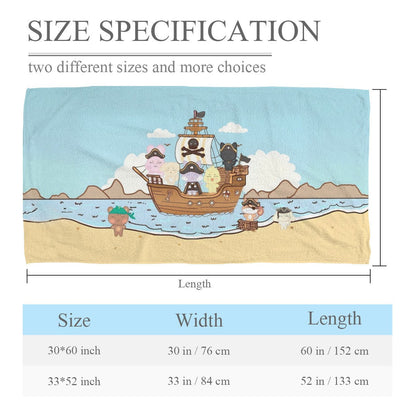 Ateez Aniteez Pirate Beach towel - Pool Towel - Oversized bath towel - Beyond The Shoppe