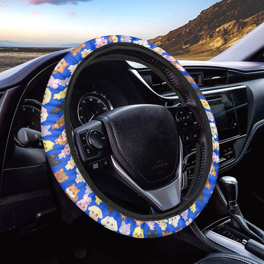Ateez Aniteez Steering Wheel Cover - Aniteez pattern - 3 colors choices! Great Ateez car accessory - gift - car accessories - Beyond The Shoppe