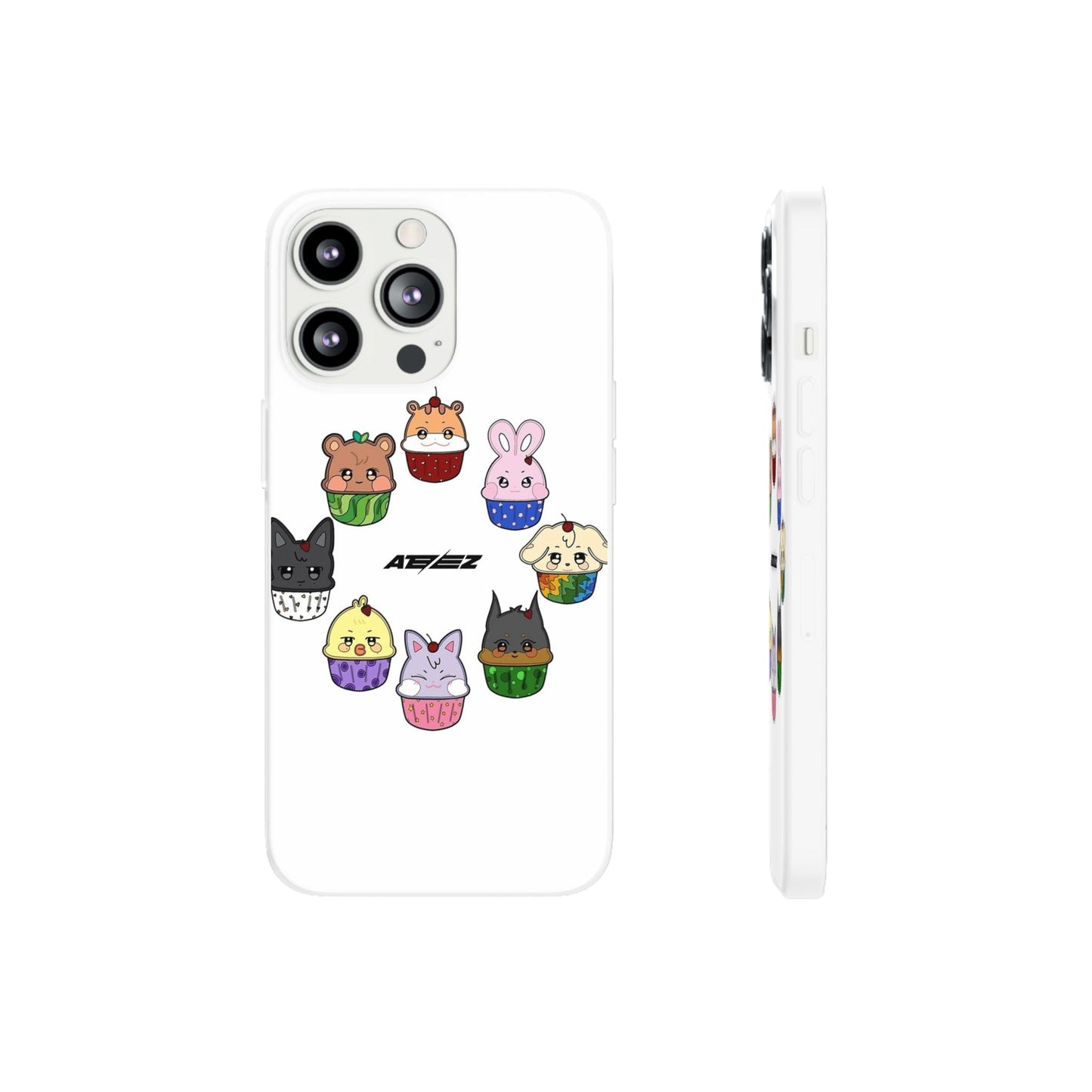 Ateez - Atiny Cupcakes Cell Phone Case - iPhone, Samsung and Custom Covers - K - Pop Phone Covers, Gifts for Carats, SVT Stylish Cell Phone Accessories - Beyond The Shoppe