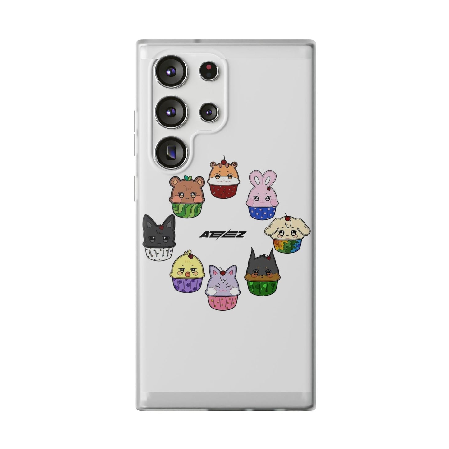 Ateez - Atiny Cupcakes Cell Phone Case - iPhone, Samsung and Custom Covers - K - Pop Phone Covers, Gifts for Carats, SVT Stylish Cell Phone Accessories - Beyond The Shoppe