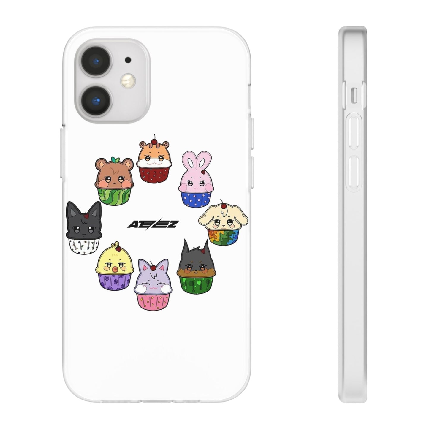 Ateez - Atiny Cupcakes Cell Phone Case - iPhone, Samsung and Custom Covers - K - Pop Phone Covers, Gifts for Carats, SVT Stylish Cell Phone Accessories - Beyond The Shoppe