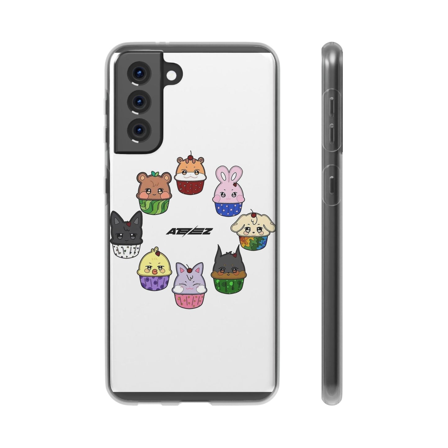 Ateez - Atiny Cupcakes Cell Phone Case - iPhone, Samsung and Custom Covers - K - Pop Phone Covers, Gifts for Carats, SVT Stylish Cell Phone Accessories - Beyond The Shoppe