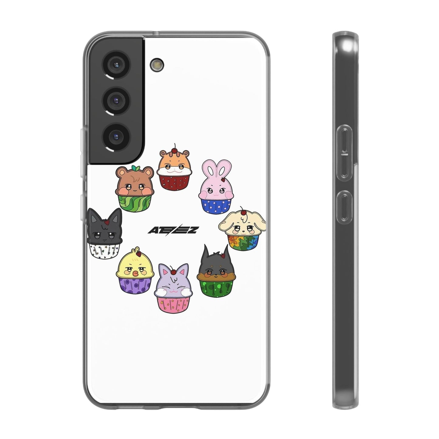 Ateez - Atiny Cupcakes Cell Phone Case - iPhone, Samsung and Custom Covers - K - Pop Phone Covers, Gifts for Carats, SVT Stylish Cell Phone Accessories - Beyond The Shoppe
