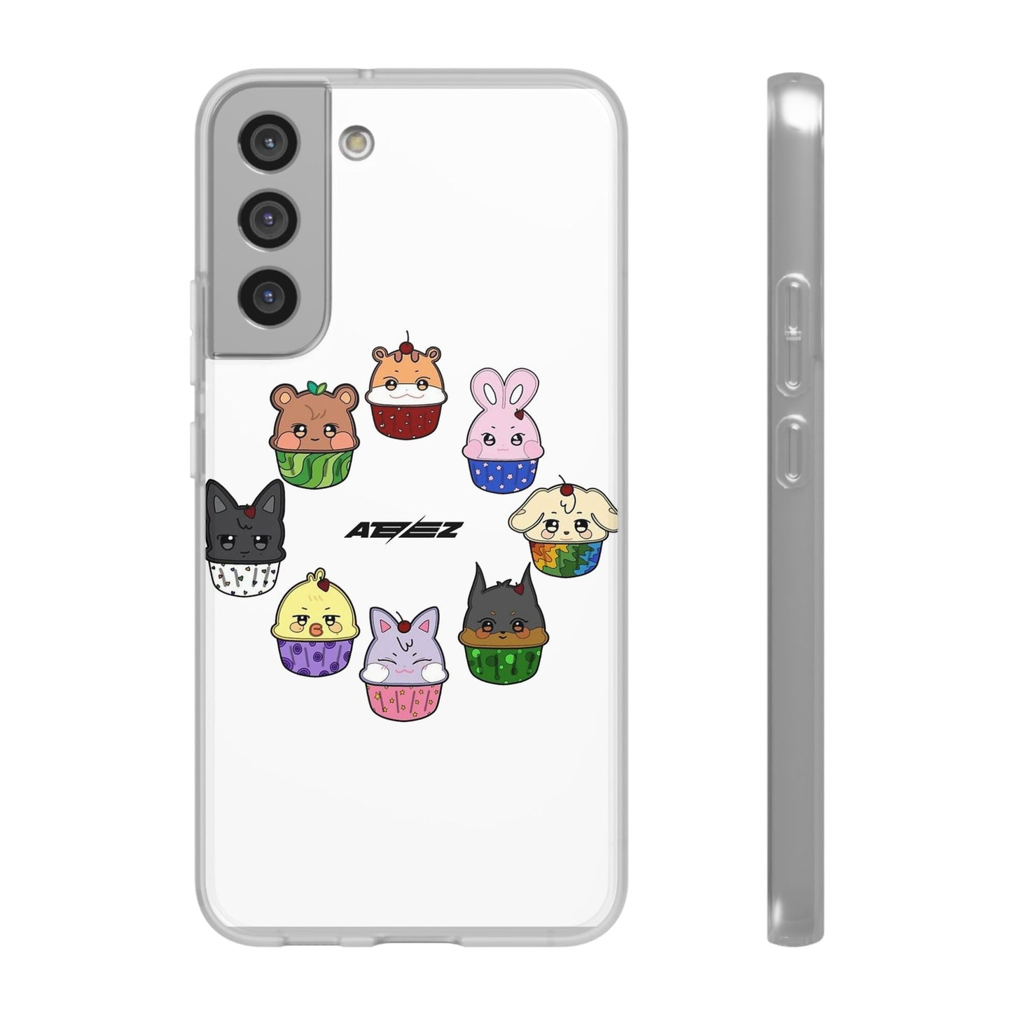 Ateez - Atiny Cupcakes Cell Phone Case - iPhone, Samsung and Custom Covers - K - Pop Phone Covers, Gifts for Carats, SVT Stylish Cell Phone Accessories - Beyond The Shoppe