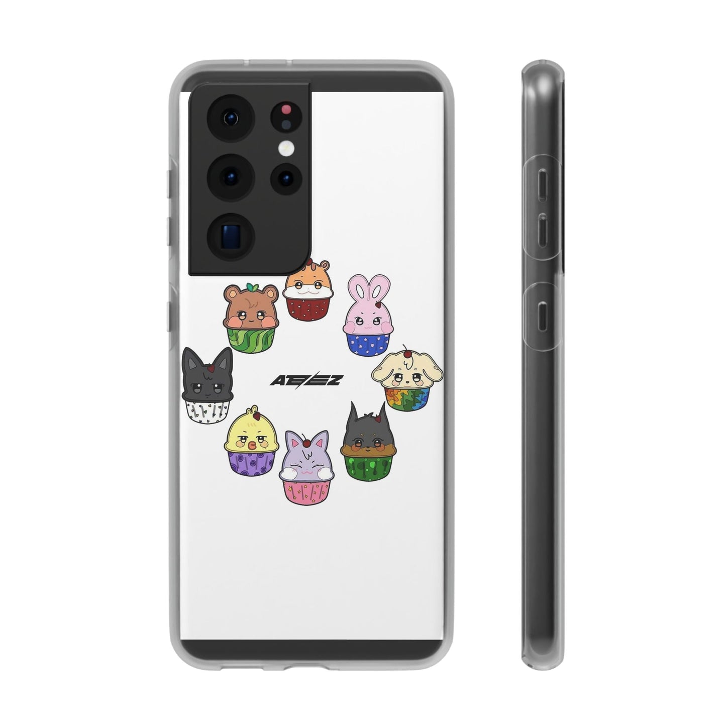 Ateez - Atiny Cupcakes Cell Phone Case - iPhone, Samsung and Custom Covers - K - Pop Phone Covers, Gifts for Carats, SVT Stylish Cell Phone Accessories - Beyond The Shoppe