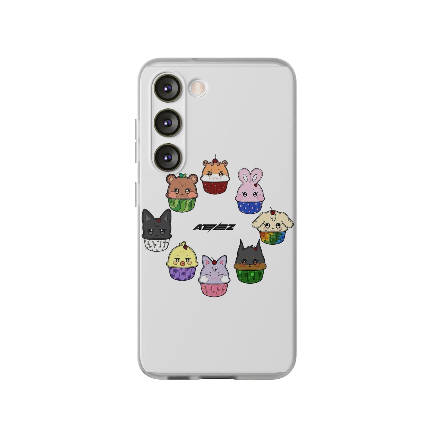 Ateez - Atiny Cupcakes Cell Phone Case - iPhone, Samsung and Custom Covers - K - Pop Phone Covers, Gifts for Carats, SVT Stylish Cell Phone Accessories - Beyond The Shoppe