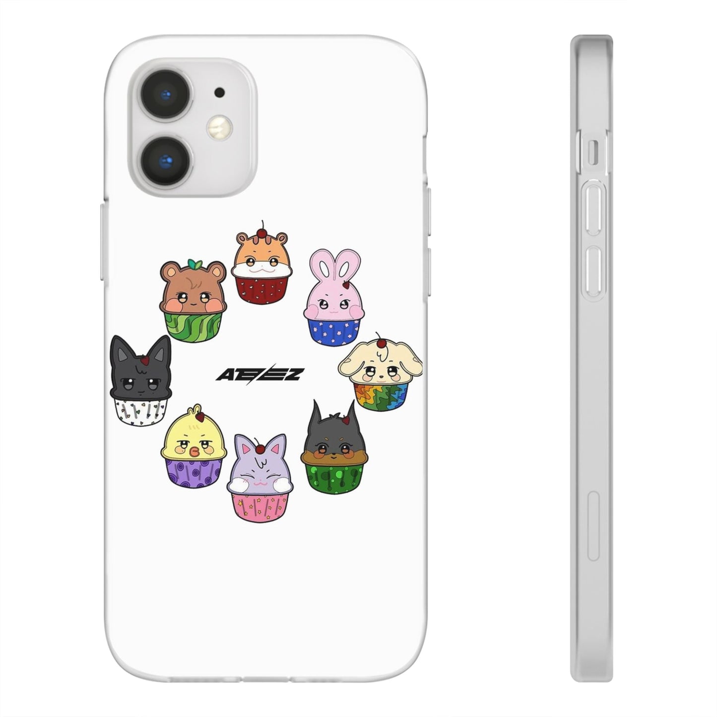 Ateez - Atiny Cupcakes Cell Phone Case - iPhone, Samsung and Custom Covers - K - Pop Phone Covers, Gifts for Carats, SVT Stylish Cell Phone Accessories - Beyond The Shoppe