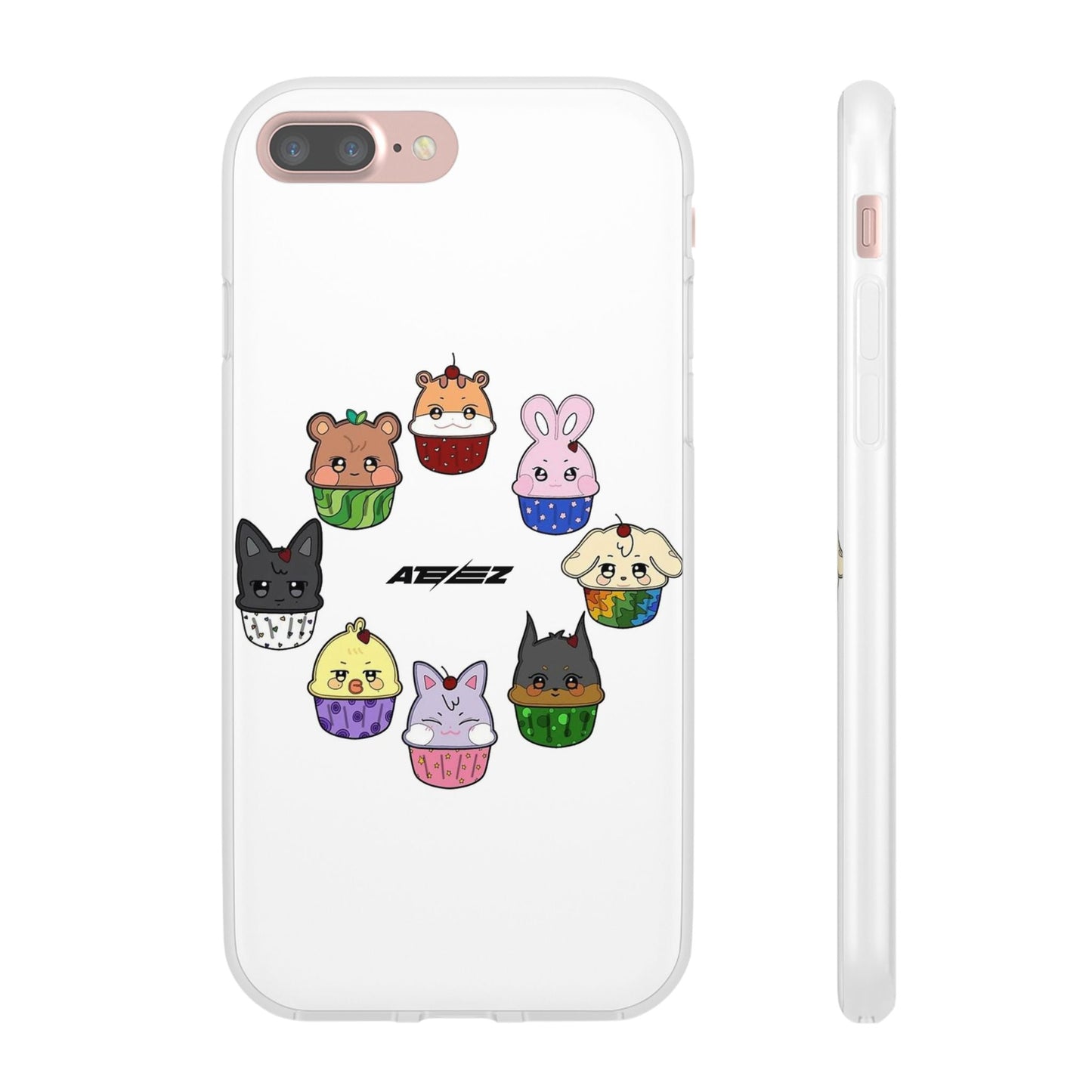 Ateez - Atiny Cupcakes Cell Phone Case - iPhone, Samsung and Custom Covers - K - Pop Phone Covers, Gifts for Carats, SVT Stylish Cell Phone Accessories - Beyond The Shoppe