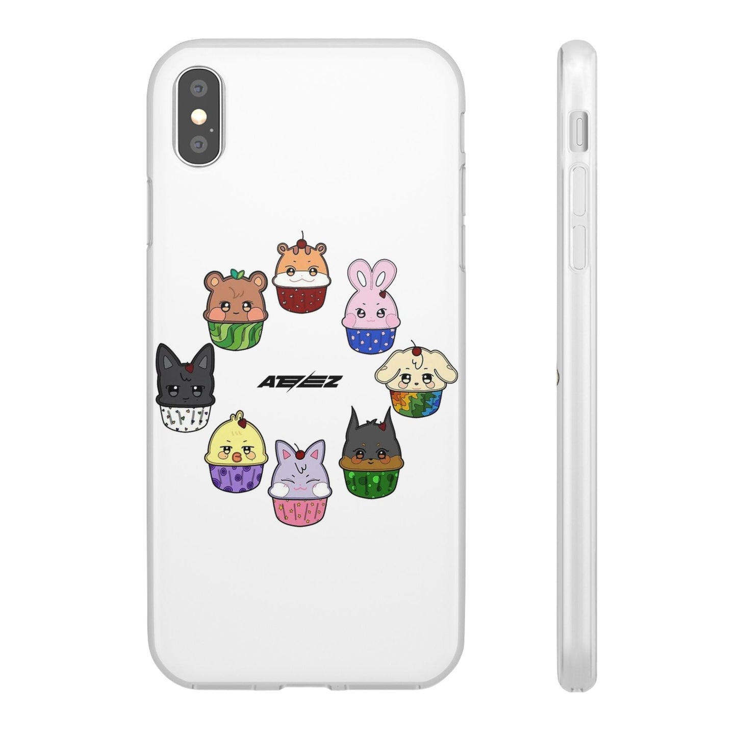Ateez - Atiny Cupcakes Cell Phone Case - iPhone, Samsung and Custom Covers - K - Pop Phone Covers, Gifts for Carats, SVT Stylish Cell Phone Accessories - Beyond The Shoppe