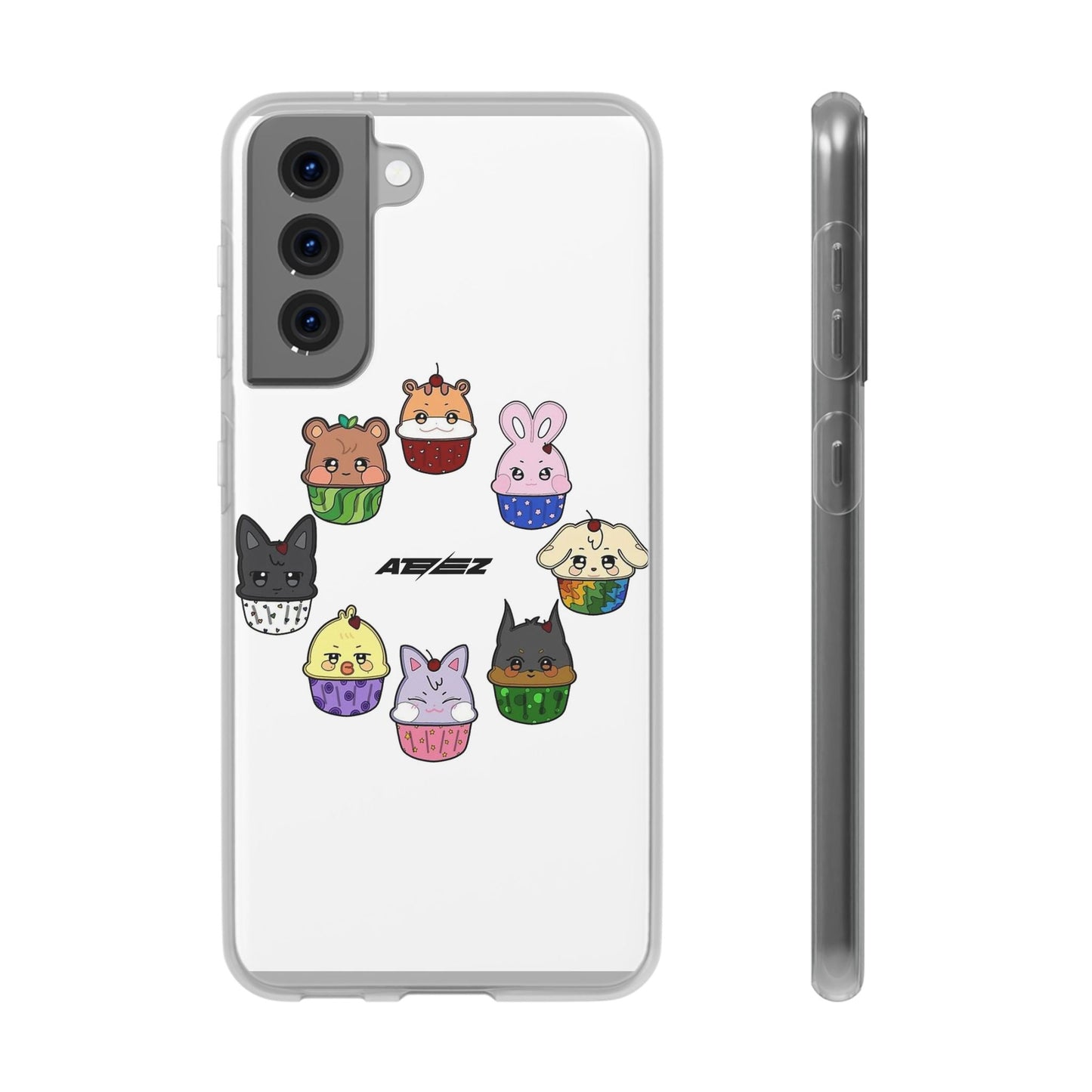 Ateez - Atiny Cupcakes Cell Phone Case - iPhone, Samsung and Custom Covers - K - Pop Phone Covers, Gifts for Carats, SVT Stylish Cell Phone Accessories - Beyond The Shoppe