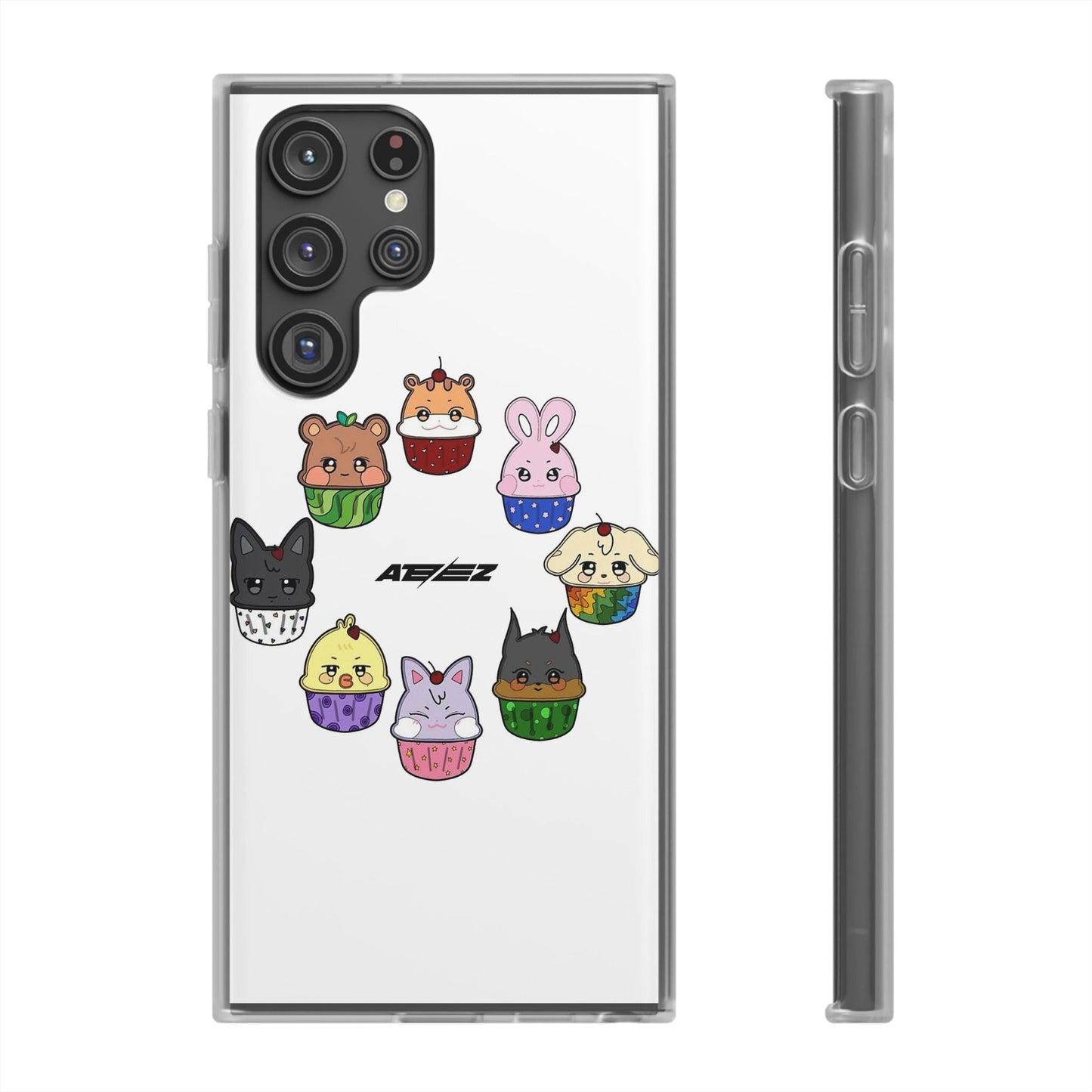 Ateez - Atiny Cupcakes Cell Phone Case - iPhone, Samsung and Custom Covers - K - Pop Phone Covers, Gifts for Carats, SVT Stylish Cell Phone Accessories - Beyond The Shoppe