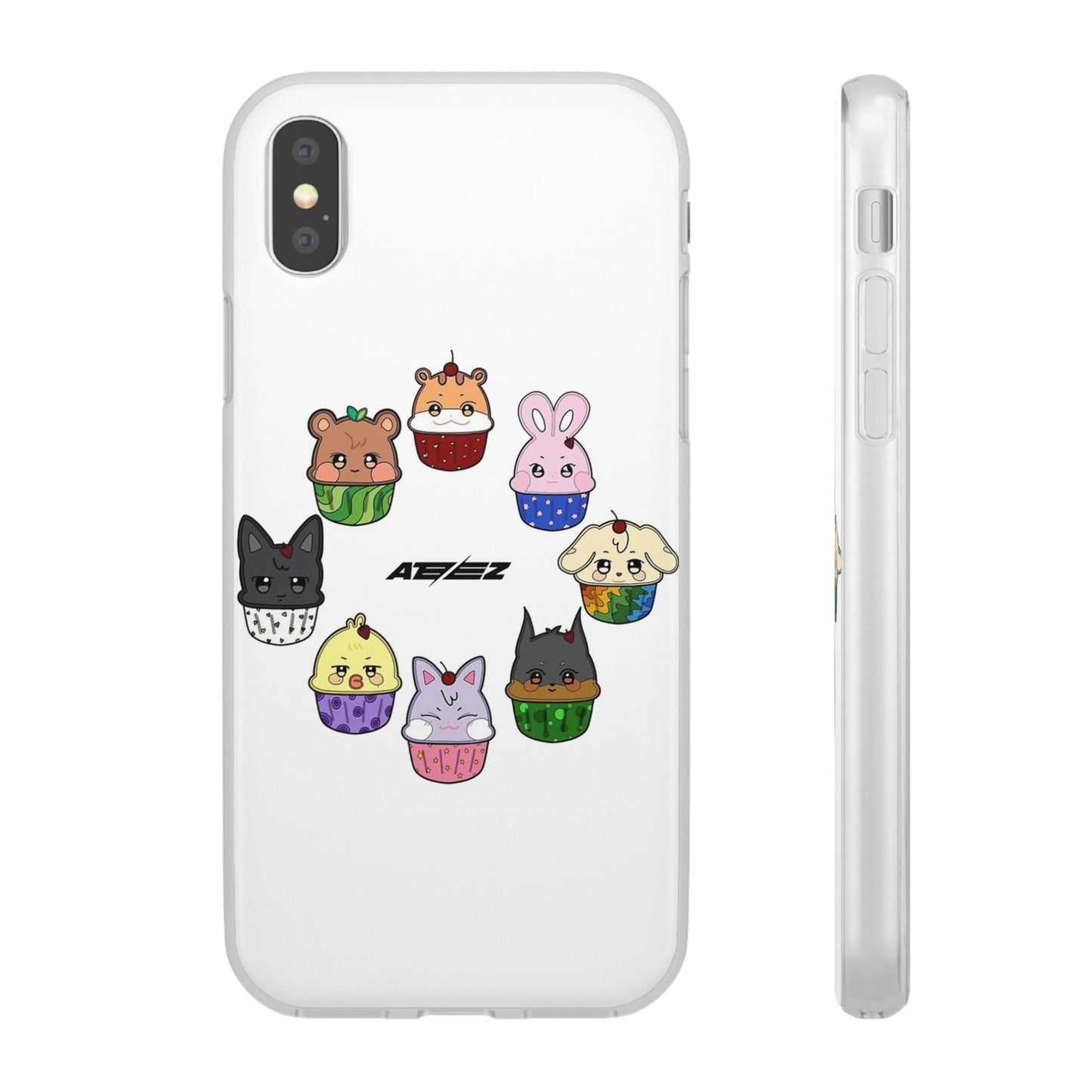 Ateez - Atiny Cupcakes Cell Phone Case - iPhone, Samsung and Custom Covers - K - Pop Phone Covers, Gifts for Carats, SVT Stylish Cell Phone Accessories - Beyond The Shoppe