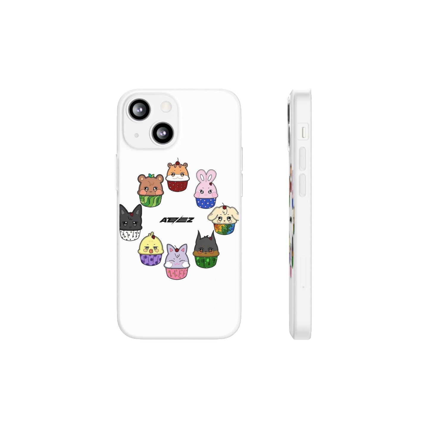 Ateez - Atiny Cupcakes Cell Phone Case - iPhone, Samsung and Custom Covers - K - Pop Phone Covers, Gifts for Carats, SVT Stylish Cell Phone Accessories - Beyond The Shoppe