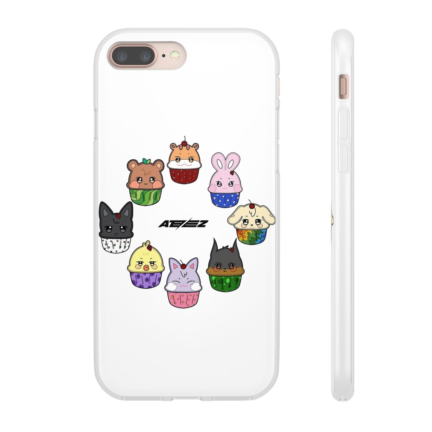 Ateez - Atiny Cupcakes Cell Phone Case - iPhone, Samsung and Custom Covers - K - Pop Phone Covers, Gifts for Carats, SVT Stylish Cell Phone Accessories - Beyond The Shoppe