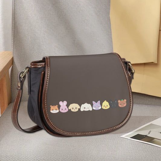 Ateez Atiny Flap Saddle Bag – Perfect Everyday Crossbody Purse - Aniteez Chic & Cute Bag - Beyond The Shoppe