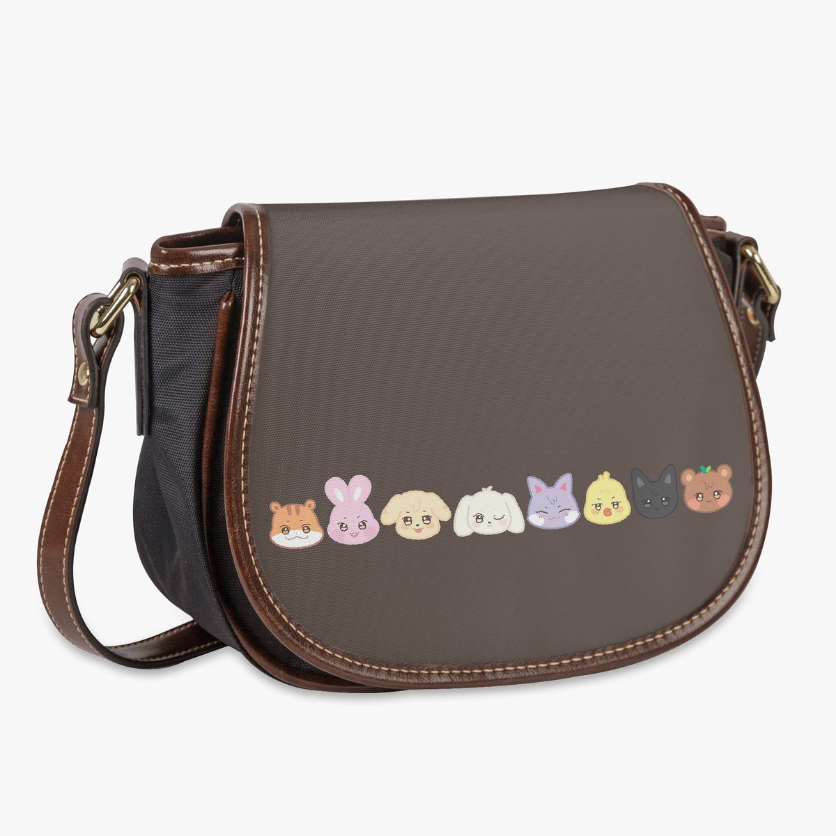 Ateez Atiny Flap Saddle Bag – Perfect Everyday Crossbody Purse - Aniteez Chic & Cute Bag - Beyond The Shoppe