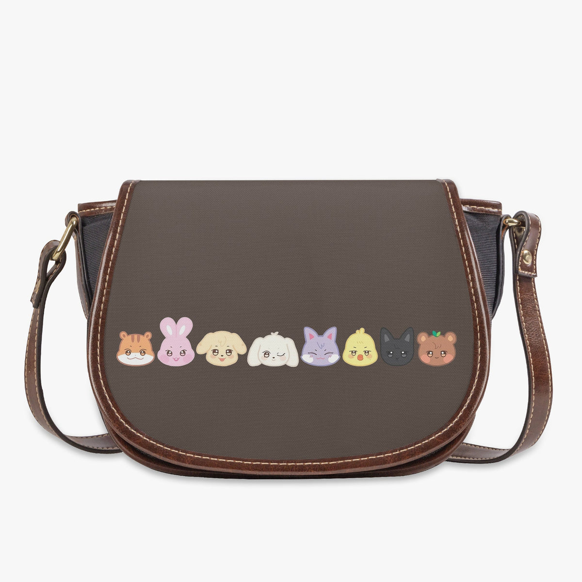 Ateez Atiny Flap Saddle Bag – Perfect Everyday Crossbody Purse - Aniteez Chic & Cute Bag - Beyond The Shoppe