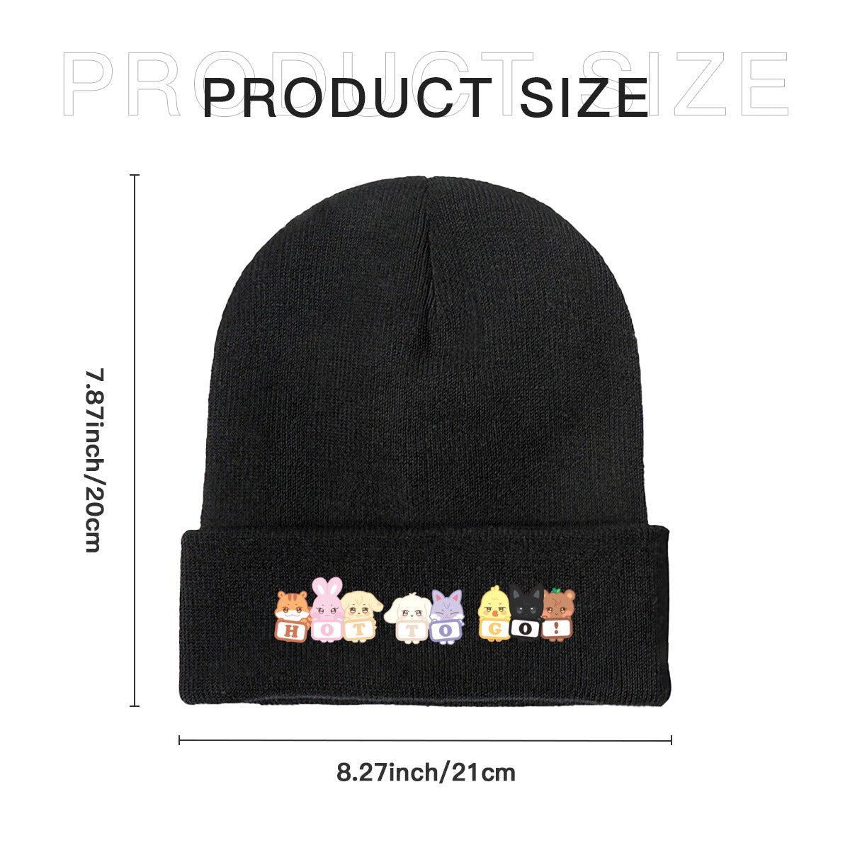 Ateez Atiny Hot To Go Beanie for Adults – Cozy Polyester Knit Hat - Stylish, Comfortable & Trendy Hat - Beyond The Shoppe