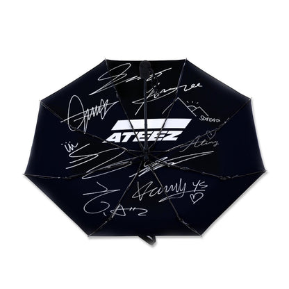 Ateez Automatic opening umbrella featuring their Logo and Signatures - Kpop for rainy weather andprotection from weatherXT - Beyond The Shoppe