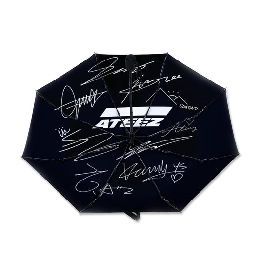 Ateez Automatic opening umbrella featuring their Logo and Signatures - Kpop for rainy weather andprotection from weatherXT - Beyond The Shoppe