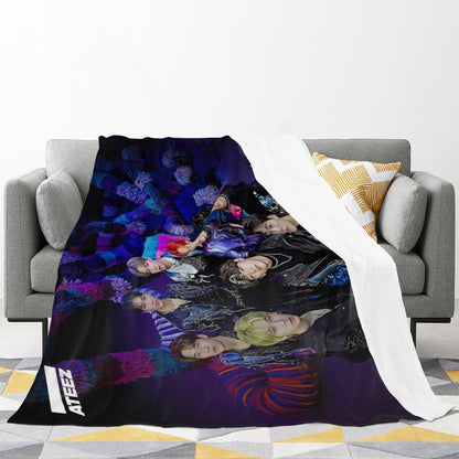 Ateez Flannel Breathable Blanket 4 Sizes! Blanket Throw - Beyond The Shoppe