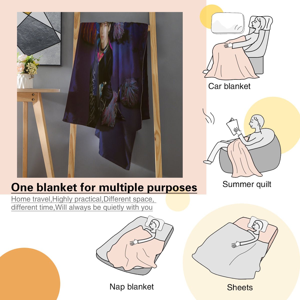 Ateez Flannel Breathable Blanket 4 Sizes! Blanket Throw - Beyond The Shoppe