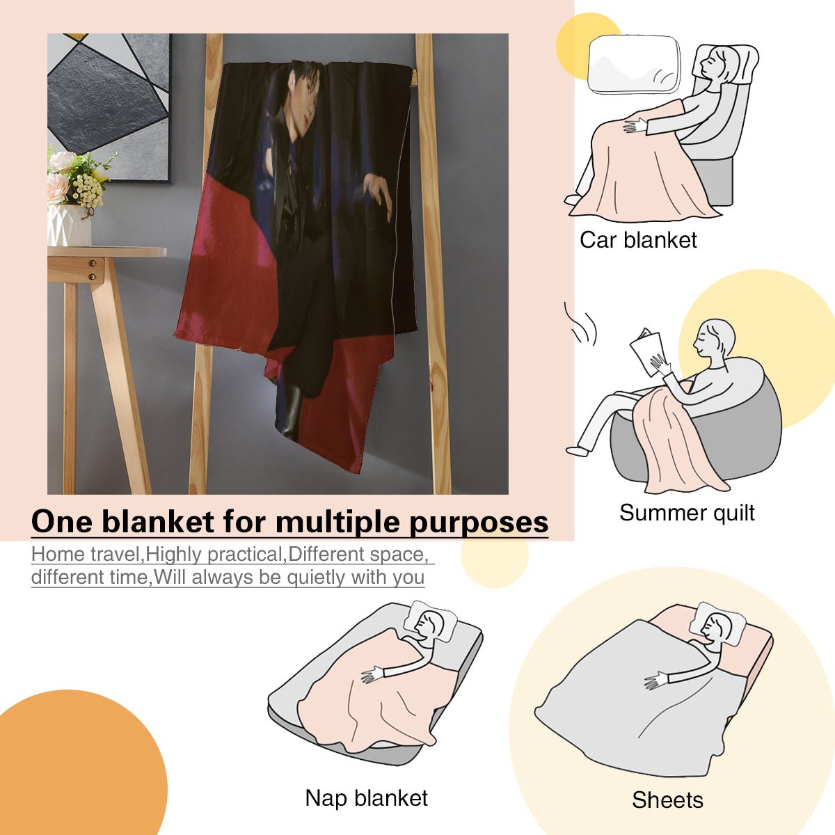 ATEEZ Golden Flannel Breathable Blanket 4 Sizes! Blanket Throw - Beyond The Shoppe