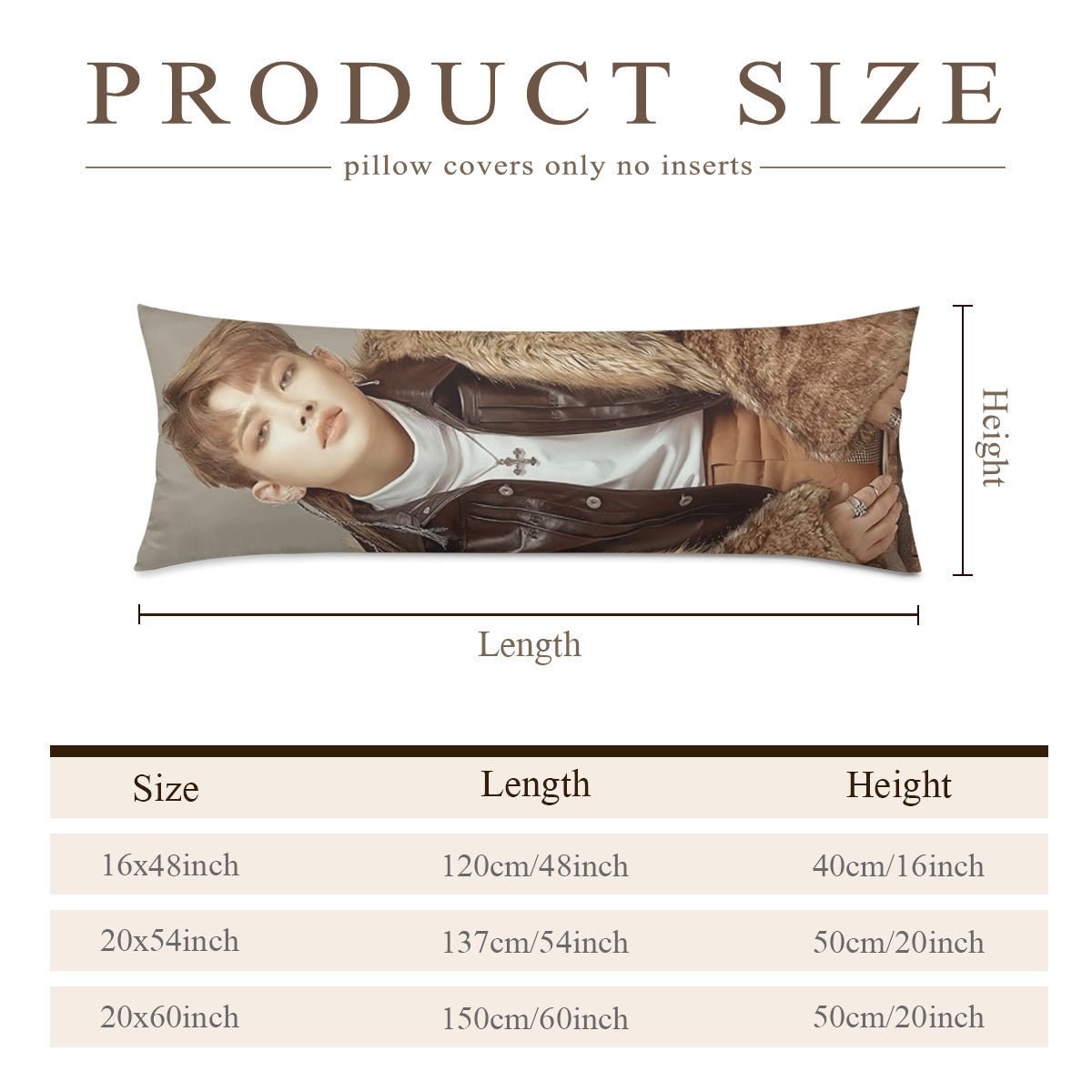 Ateez Honjoong Body Pillow case - 3 sizes - Kim Hongjoong full size pillowcase - Aniteez - Beyond The Shoppe