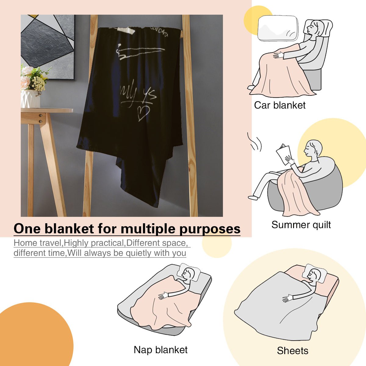 Ateez Logo and Signatures Flannel Breathable Blanket 4 Sizes! Blanket Throw - Beyond The Shoppe
