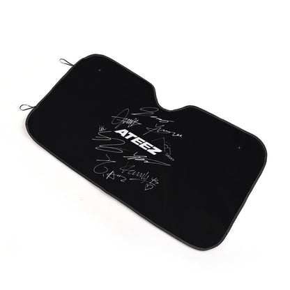 Ateez Logo & Signature Car Windshield Sun Shade - Car sun visor - Car sun blocker - Windshield heat shield - Auto sunshade - Beyond The Shoppe