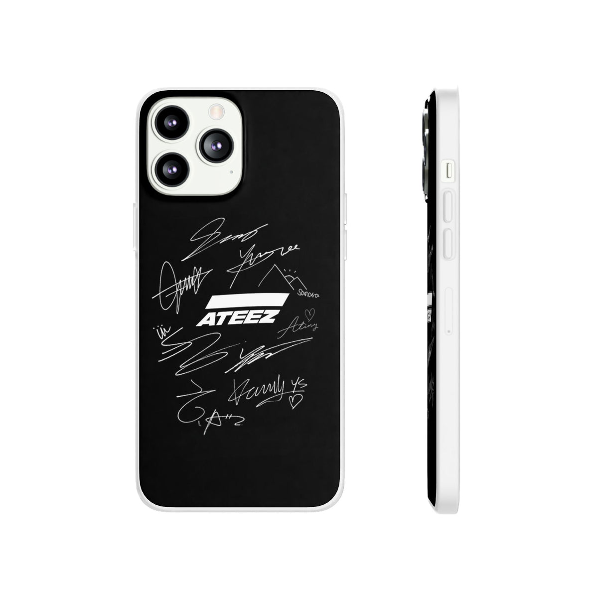 Ateez Logo & Signatures Cell Phone Case - iPhone, Samsung and Custom Covers - K - Pop Phone Covers, Gifts for Carats, SVT Stylish Cell Phone Accessories - Beyond The Shoppe