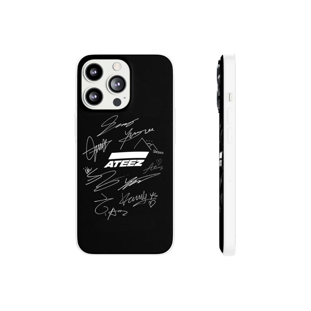 Ateez Logo & Signatures Cell Phone Case - iPhone, Samsung and Custom Covers - K - Pop Phone Covers, Gifts for Carats, SVT Stylish Cell Phone Accessories - Beyond The Shoppe