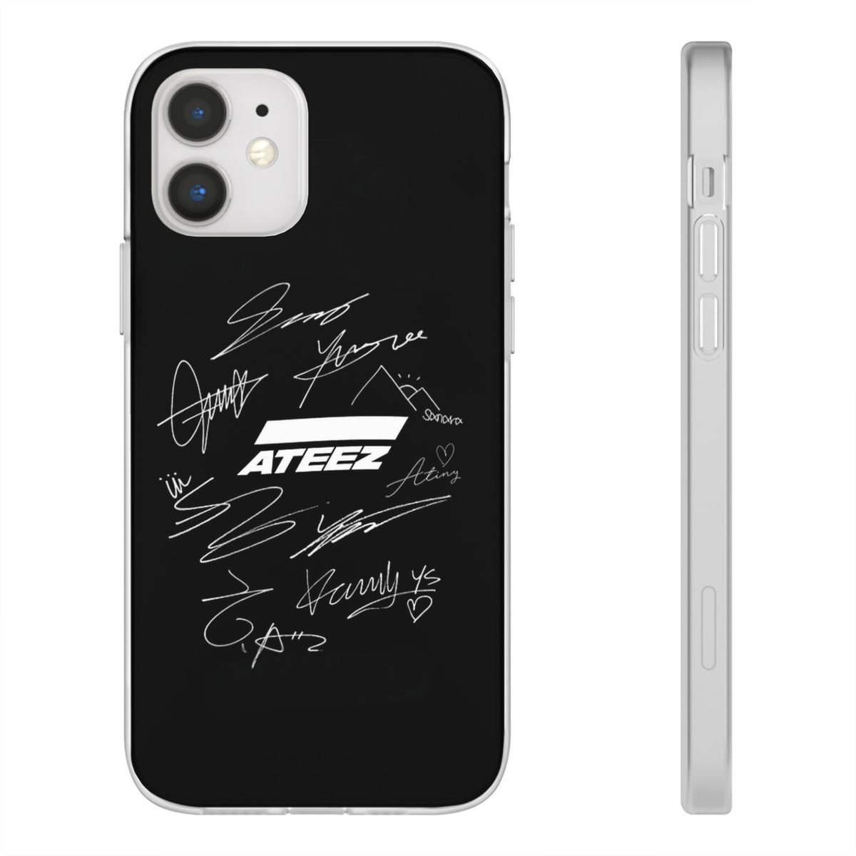 Ateez Logo & Signatures Cell Phone Case - iPhone, Samsung and Custom Covers - K - Pop Phone Covers, Gifts for Carats, SVT Stylish Cell Phone Accessories - Beyond The Shoppe
