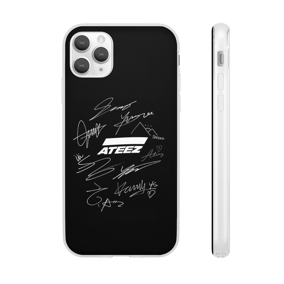 Ateez Logo & Signatures Cell Phone Case - iPhone, Samsung and Custom Covers - K - Pop Phone Covers, Gifts for Carats, SVT Stylish Cell Phone Accessories - Beyond The Shoppe